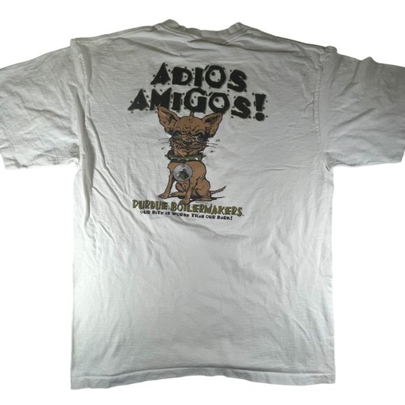 Vintage 1996 Purdue University Are you talkin to me? Taco Bell dog spoof t-shirt - Picture 1 of 8